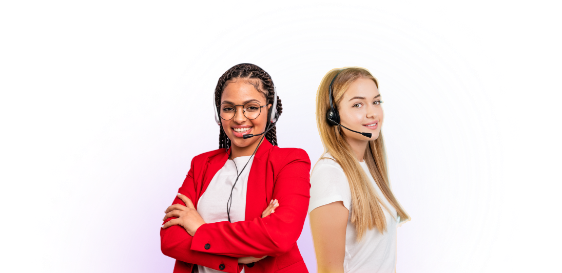 Pexly two women from call center